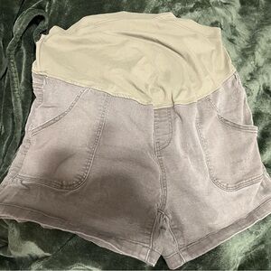 Stylish Olive Colored Maternity Women's Shorts